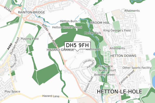 DH5 9FH map - small scale - OS Open Zoomstack (Ordnance Survey) DH5 9FH map - small scale - OS Open Zoomstack (Ordnance Survey)
