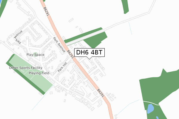 DH6 4BT map - large scale - OS Open Zoomstack (Ordnance Survey) DH6 4BT map - large scale - OS Open Zoomstack (Ordnance Survey)