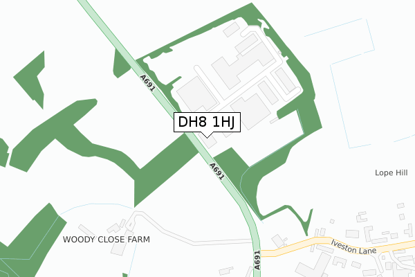 DH8 1HJ map - large scale - OS Open Zoomstack (Ordnance Survey) DH8 1HJ map - large scale - OS Open Zoomstack (Ordnance Survey)