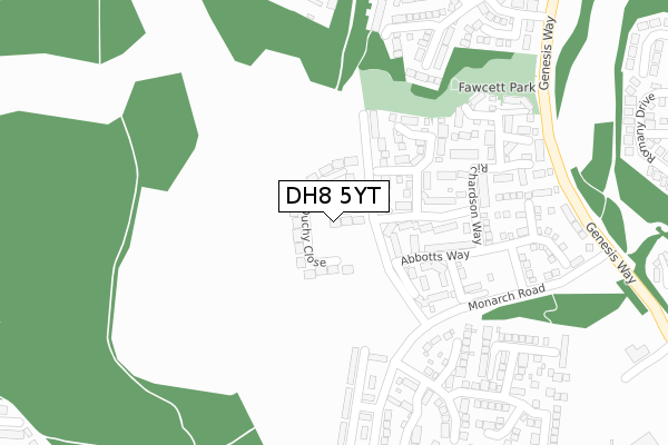 DH8 5YT map - large scale - OS Open Zoomstack (Ordnance Survey) DH8 5YT map - large scale - OS Open Zoomstack (Ordnance Survey)