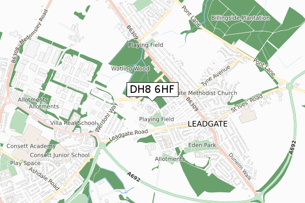DH8 6HF map - small scale - OS Open Zoomstack (Ordnance Survey) DH8 6HF map - small scale - OS Open Zoomstack (Ordnance Survey)