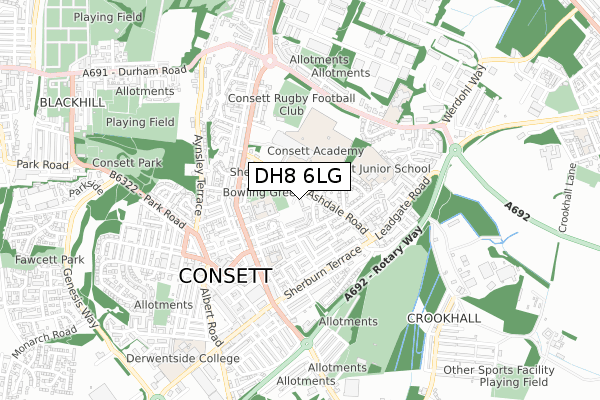 DH8 6LG map - small scale - OS Open Zoomstack (Ordnance Survey) DH8 6LG map - small scale - OS Open Zoomstack (Ordnance Survey)