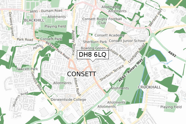 DH8 6LQ map - small scale - OS Open Zoomstack (Ordnance Survey) DH8 6LQ map - small scale - OS Open Zoomstack (Ordnance Survey)
