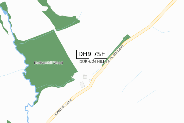 DH9 7SE map - large scale - OS Open Zoomstack (Ordnance Survey)