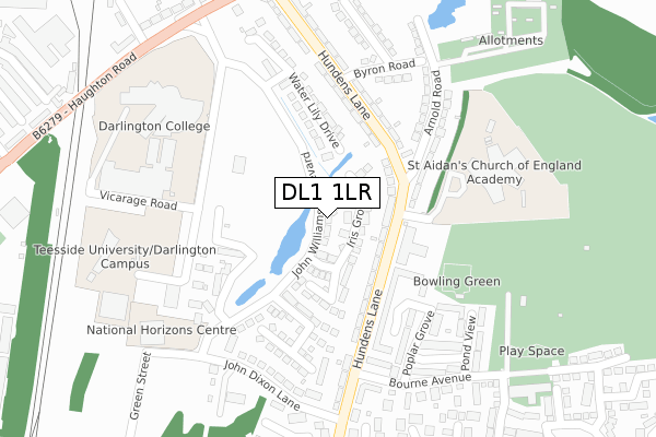 DL1 1LR map - large scale - OS Open Zoomstack (Ordnance Survey) DL1 1LR map - large scale - OS Open Zoomstack (Ordnance Survey)