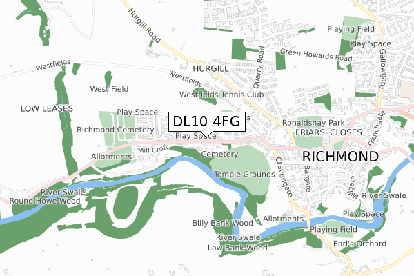 DL10 4FG map - small scale - OS Open Zoomstack (Ordnance Survey) DL10 4FG map - small scale - OS Open Zoomstack (Ordnance Survey)