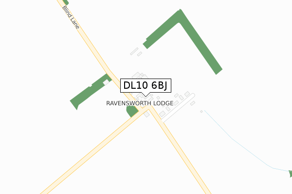 DL10 6BJ map - large scale - OS Open Zoomstack (Ordnance Survey)