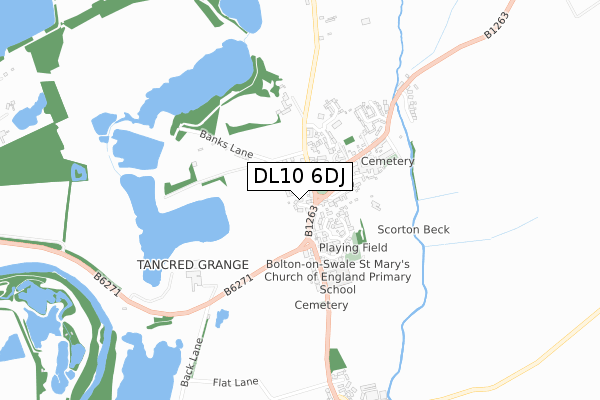 DL10 6DJ map - small scale - OS Open Zoomstack (Ordnance Survey)