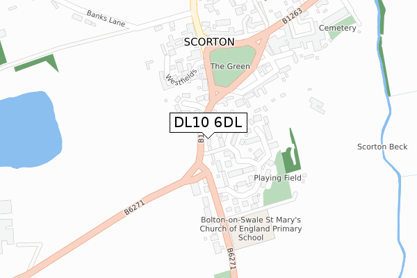 DL10 6DL map - large scale - OS Open Zoomstack (Ordnance Survey)
