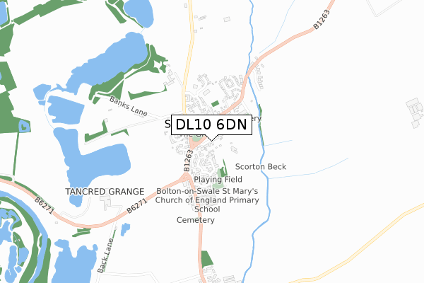 DL10 6DN map - small scale - OS Open Zoomstack (Ordnance Survey)