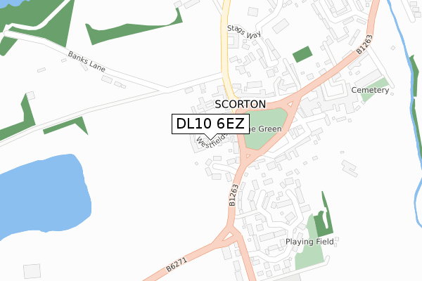 DL10 6EZ map - large scale - OS Open Zoomstack (Ordnance Survey)