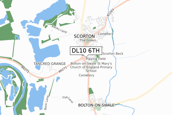 DL10 6TH map - small scale - OS Open Zoomstack (Ordnance Survey)