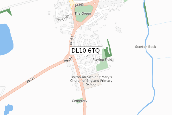 DL10 6TQ map - large scale - OS Open Zoomstack (Ordnance Survey)