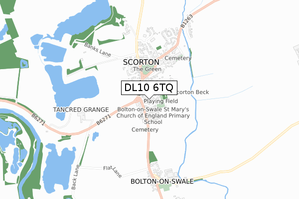 DL10 6TQ map - small scale - OS Open Zoomstack (Ordnance Survey)