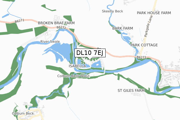 DL10 7EJ map - small scale - OS Open Zoomstack (Ordnance Survey) DL10 7EJ map - small scale - OS Open Zoomstack (Ordnance Survey)