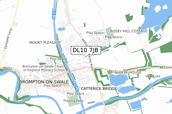 DL10 7JB map - small scale - OS Open Zoomstack (Ordnance Survey) DL10 7JB map - small scale - OS Open Zoomstack (Ordnance Survey)