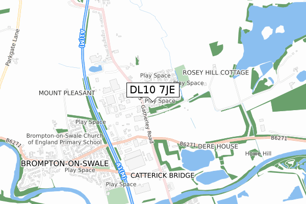 DL10 7JE map - small scale - OS Open Zoomstack (Ordnance Survey) DL10 7JE map - small scale - OS Open Zoomstack (Ordnance Survey)