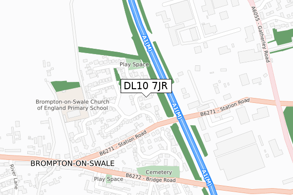 DL10 7JR map - large scale - OS Open Zoomstack (Ordnance Survey) DL10 7JR map - large scale - OS Open Zoomstack (Ordnance Survey)