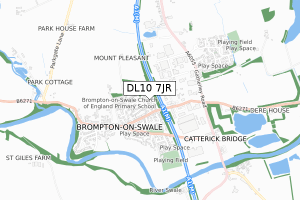 DL10 7JR map - small scale - OS Open Zoomstack (Ordnance Survey) DL10 7JR map - small scale - OS Open Zoomstack (Ordnance Survey)