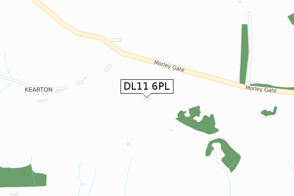 DL11 6PL map - large scale - OS Open Zoomstack (Ordnance Survey)
