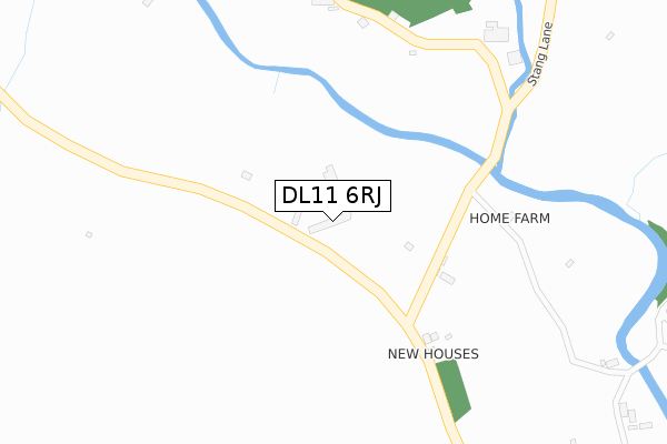 DL11 6RJ map - large scale - OS Open Zoomstack (Ordnance Survey)