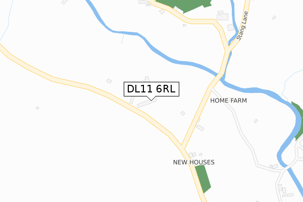 DL11 6RL map - large scale - OS Open Zoomstack (Ordnance Survey)
