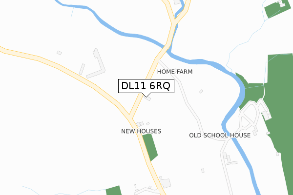 DL11 6RQ map - large scale - OS Open Zoomstack (Ordnance Survey)