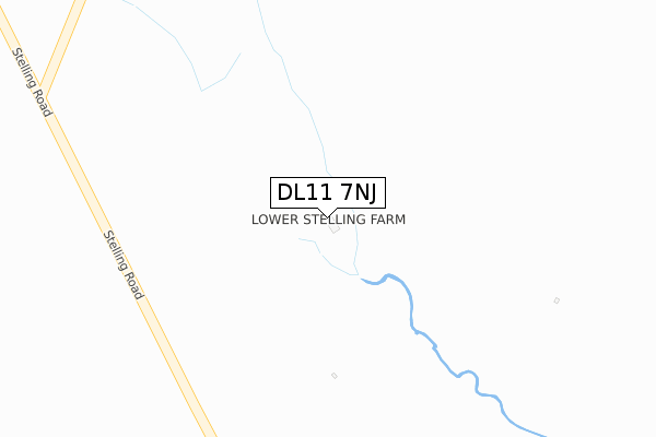 DL11 7NJ map - large scale - OS Open Zoomstack (Ordnance Survey)
