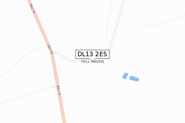 DL13 2ES map - large scale - OS Open Zoomstack (Ordnance Survey)