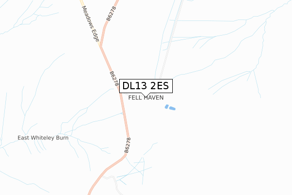 DL13 2ES map - small scale - OS Open Zoomstack (Ordnance Survey)