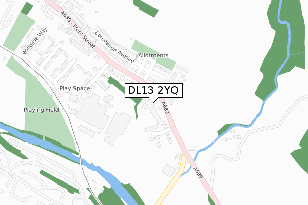 DL13 2YQ map - large scale - OS Open Zoomstack (Ordnance Survey) DL13 2YQ map - large scale - OS Open Zoomstack (Ordnance Survey)