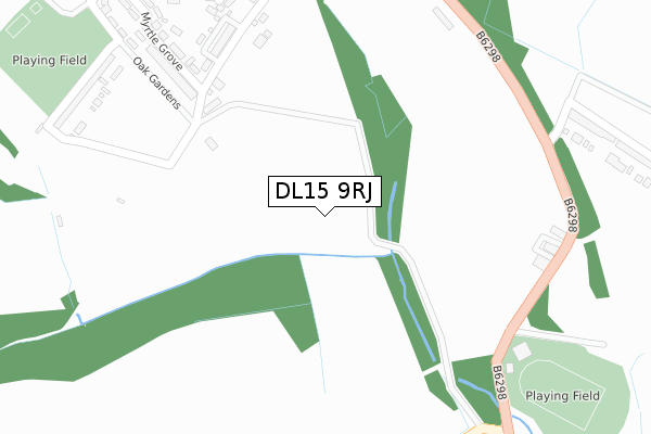 DL15 9RJ map - large scale - OS Open Zoomstack (Ordnance Survey) DL15 9RJ map - large scale - OS Open Zoomstack (Ordnance Survey)