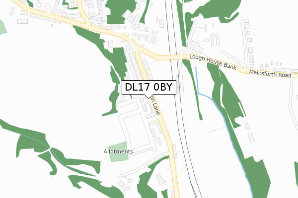 DL17 0BY map - large scale - OS Open Zoomstack (Ordnance Survey) DL17 0BY map - large scale - OS Open Zoomstack (Ordnance Survey)