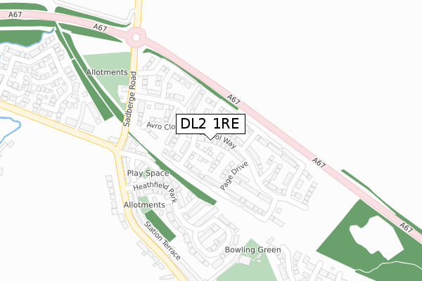 DL2 1RE map - large scale - OS Open Zoomstack (Ordnance Survey) DL2 1RE map - large scale - OS Open Zoomstack (Ordnance Survey)