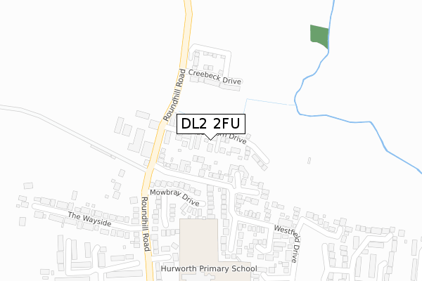 DL2 2FU map - large scale - OS Open Zoomstack (Ordnance Survey) DL2 2FU map - large scale - OS Open Zoomstack (Ordnance Survey)