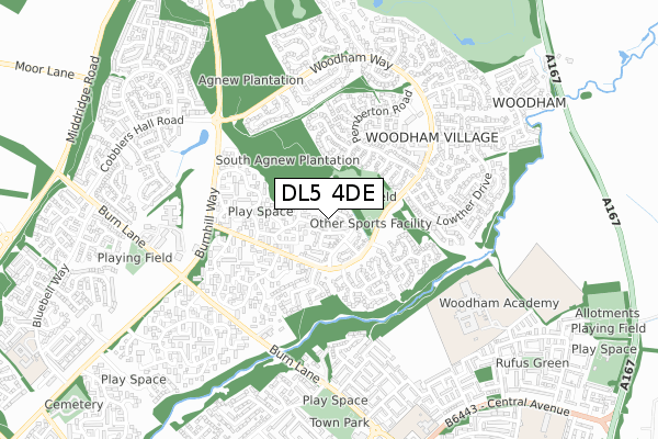 DL5 4DE map - small scale - OS Open Zoomstack (Ordnance Survey) DL5 4DE map - small scale - OS Open Zoomstack (Ordnance Survey)