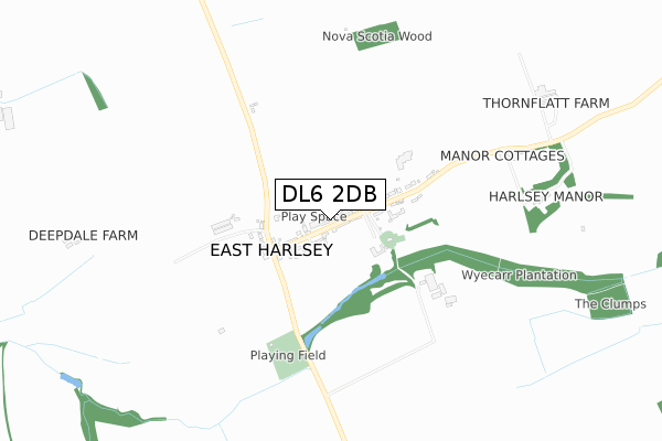 DL6 2DB map - small scale - OS Open Zoomstack (Ordnance Survey)