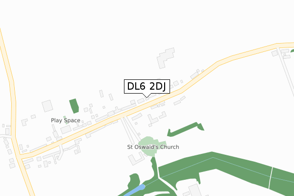 DL6 2DJ map - large scale - OS Open Zoomstack (Ordnance Survey)