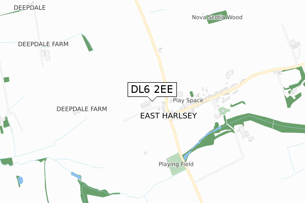 DL6 2EE map - small scale - OS Open Zoomstack (Ordnance Survey)
