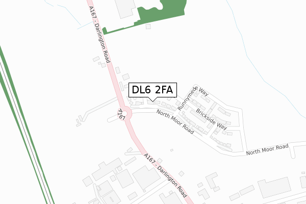 DL6 2FA map - large scale - OS Open Zoomstack (Ordnance Survey)