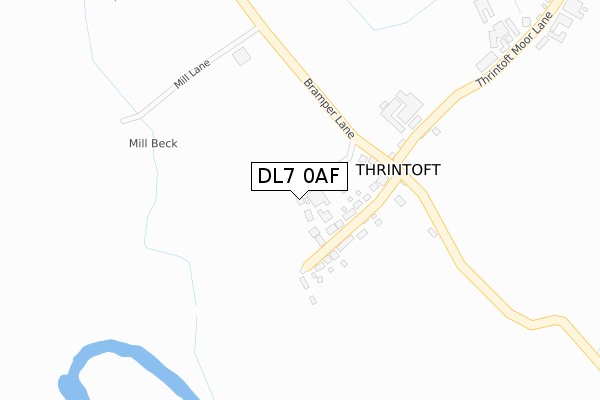 DL7 0AF map - large scale - OS Open Zoomstack (Ordnance Survey)