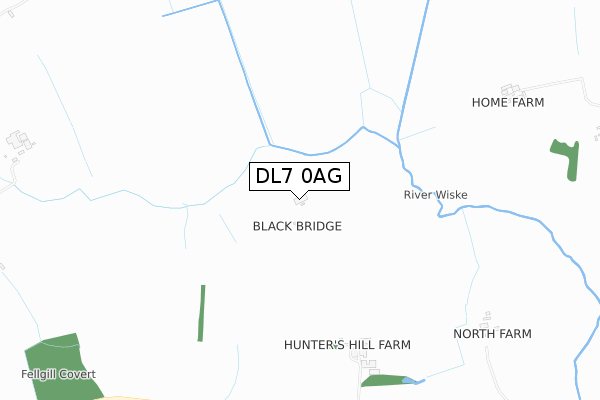 DL7 0AG map - small scale - OS Open Zoomstack (Ordnance Survey)