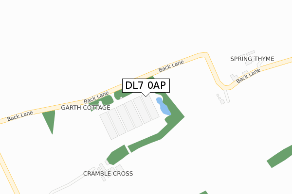 DL7 0AP map - large scale - OS Open Zoomstack (Ordnance Survey)