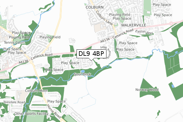 DL9 4BP map - small scale - OS Open Zoomstack (Ordnance Survey) DL9 4BP map - small scale - OS Open Zoomstack (Ordnance Survey)
