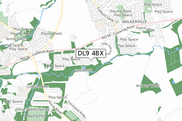 DL9 4BX map - small scale - OS Open Zoomstack (Ordnance Survey) DL9 4BX map - small scale - OS Open Zoomstack (Ordnance Survey)