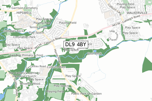 DL9 4BY map - small scale - OS Open Zoomstack (Ordnance Survey)