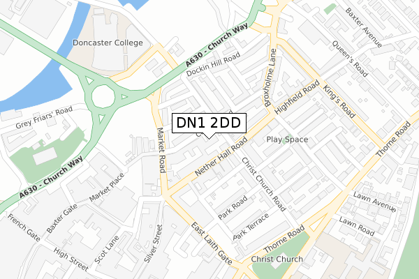 DN1 2DD map - large scale - OS Open Zoomstack (Ordnance Survey) DN1 2DD map - large scale - OS Open Zoomstack (Ordnance Survey)