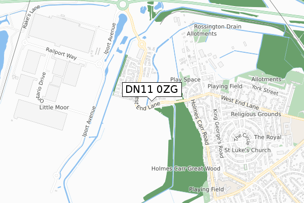 DN11 0ZG map - small scale - OS Open Zoomstack (Ordnance Survey) DN11 0ZG map - small scale - OS Open Zoomstack (Ordnance Survey)