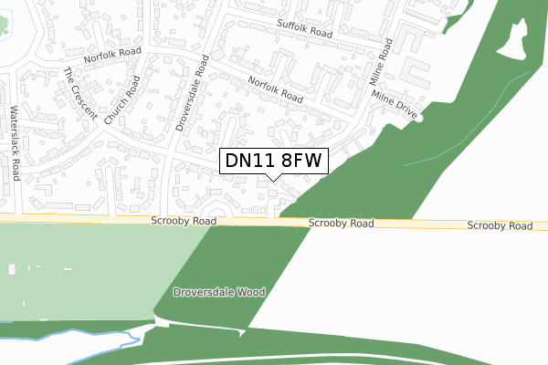 DN11 8FW map - large scale - OS Open Zoomstack (Ordnance Survey) DN11 8FW map - large scale - OS Open Zoomstack (Ordnance Survey)