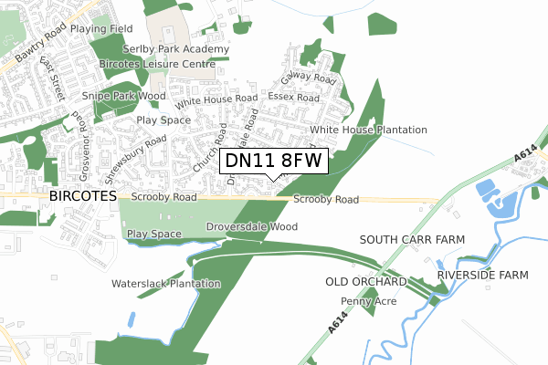 DN11 8FW map - small scale - OS Open Zoomstack (Ordnance Survey) DN11 8FW map - small scale - OS Open Zoomstack (Ordnance Survey)